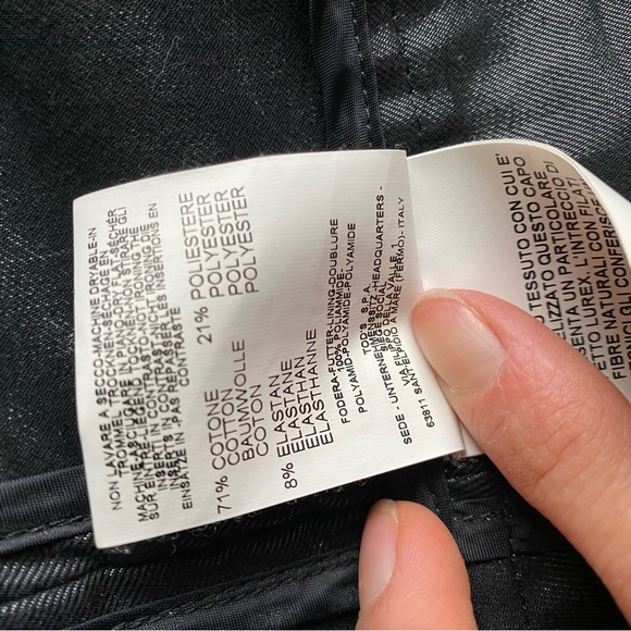 HOGAN by Karl Lagerfeld Gorgeous Black Metallik Denim Jacket Authentic Size 44/S - Picture 11 of 13